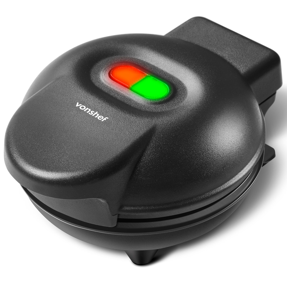 image 1 of Vonshef Mini Waffle Maker with 12.5cm Non Stick Plates 600W