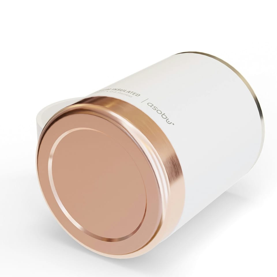 image 1 of Asobu Ultimate Stainless Steel Ceramic Inner Coating Mug 400ml Baby White