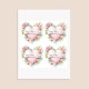 image 3 of Mother's Day Pink Heart Square Stickers 95mm - Sheet of 4