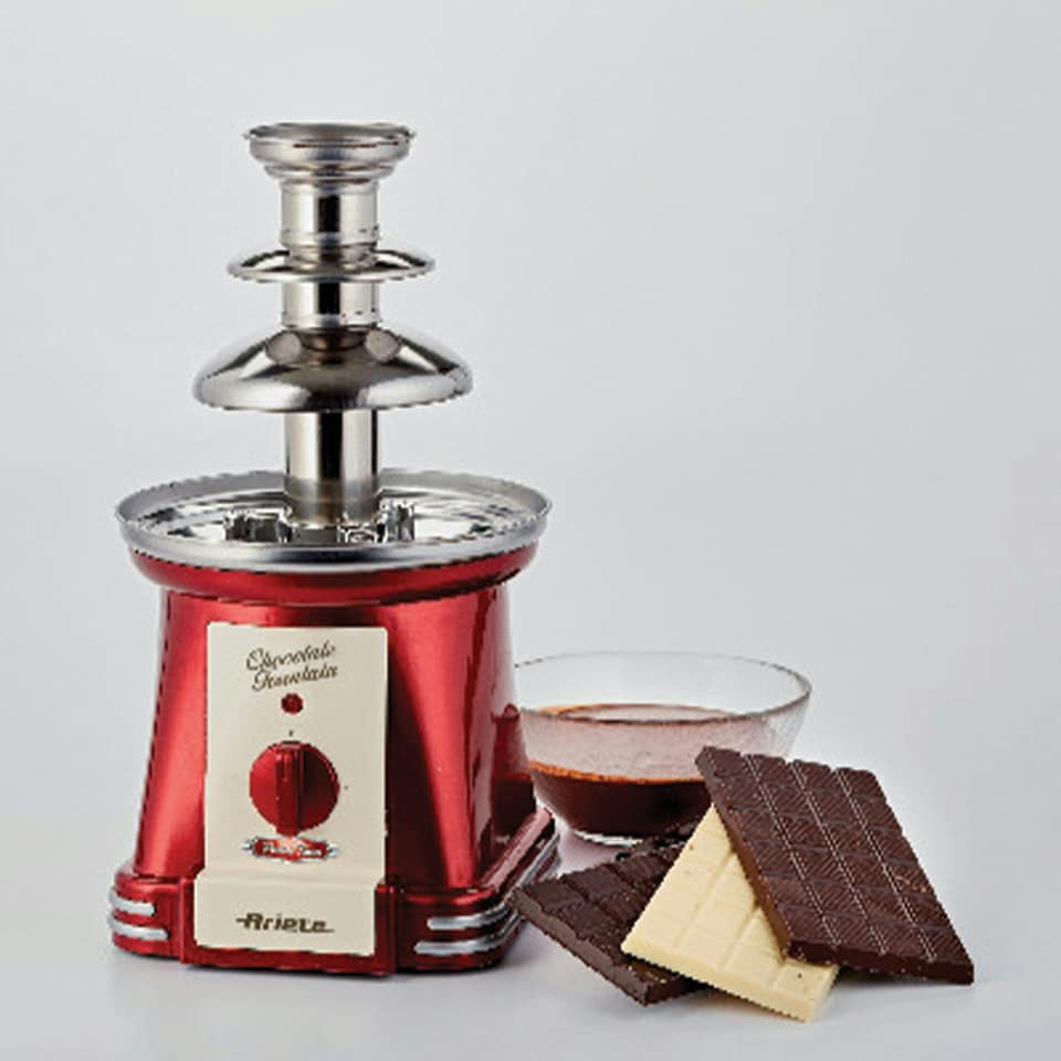 image 1 of Ariete 2962 Party Time Chocolate Fountain, Vintage Style, Red