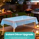image 6 of Disposable Plastic Table Cover, Table Liner - 54" x 72"