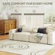 image 3 of HOMCOM Swirl Pattern Washable Area Rug, Allergy-Friendly Floor Carpet, Cream Cream | White | 230 x 160 cm