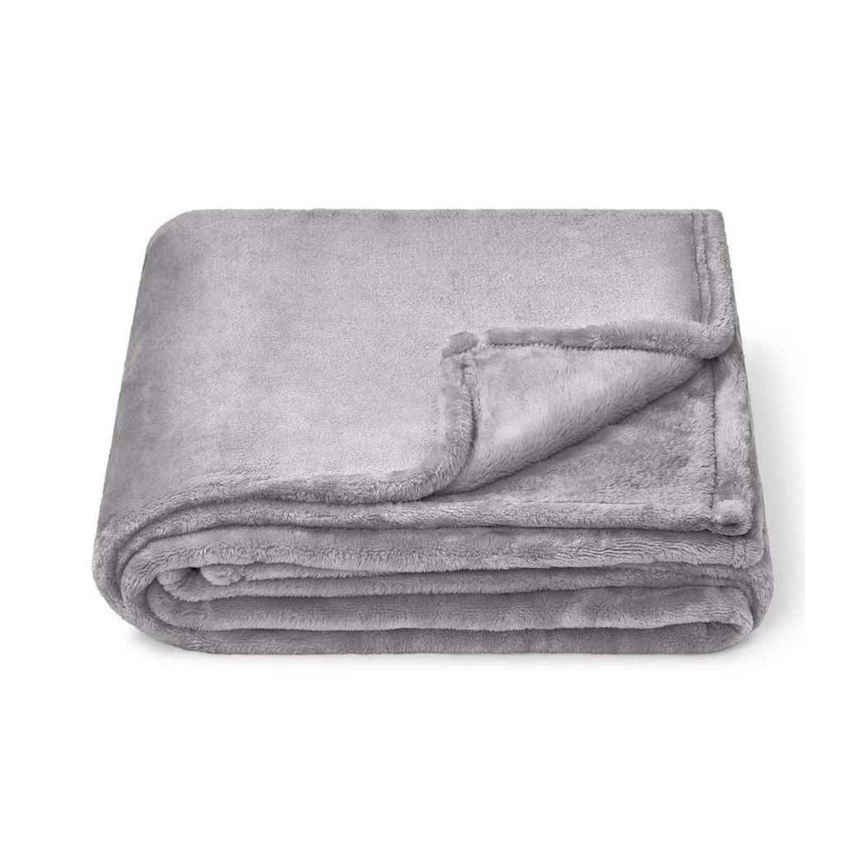 image 1 of Brand Lab Fleece Blanket - Silver Grey - One Size