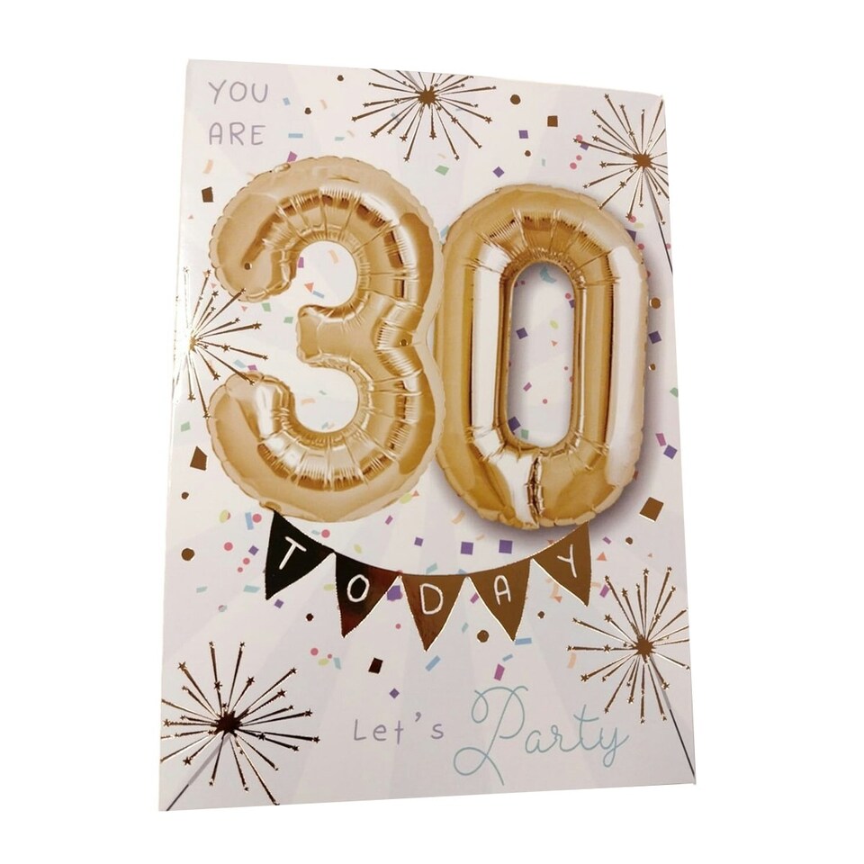 image 1 of Sensations You Are 30 Today Foil Balloon - Gold - One Size Gold