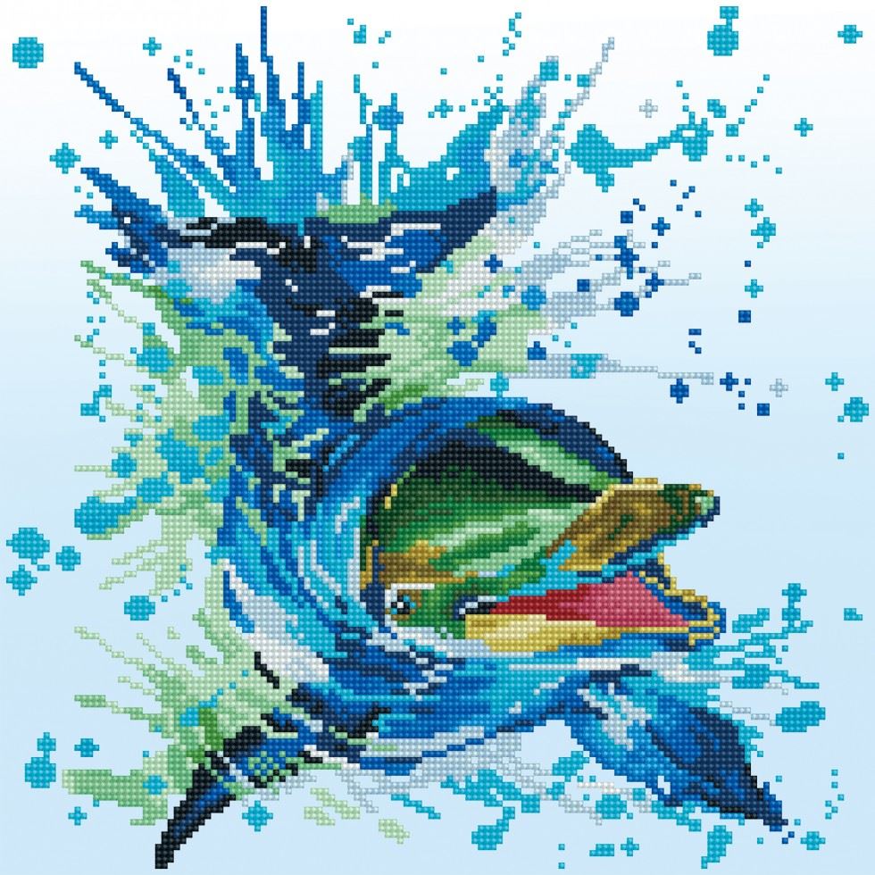Diamond Dotz Diamond Painting Kit Flipper, Animals, Nautical Pattern