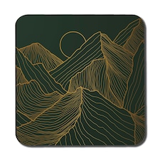 Golden mountain line art (Coaster)