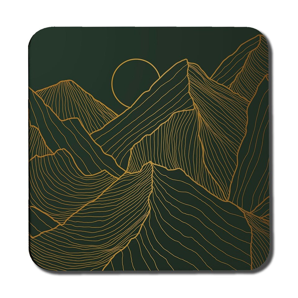 image 1 of Golden mountain line art (Coaster)