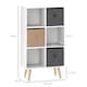 image 3 of HOMCOM Freestanding 6 Cube Storage Cabinet Unit Bookcase w/ 3 Drawer White