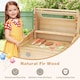 image 6 of COSTWAY Wooden Barbecue Grill Toy Set Kids BBQ Grill Playset With Play Food Natural