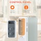 image 4 of HOMCOM Oil Filled Radiator Portable Heater W/ 9 Fin, 3 Heat Settings White