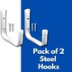 image 3 of Marco Paul White Set of 2 Large Multi-purpose hooks Wall Hooks
