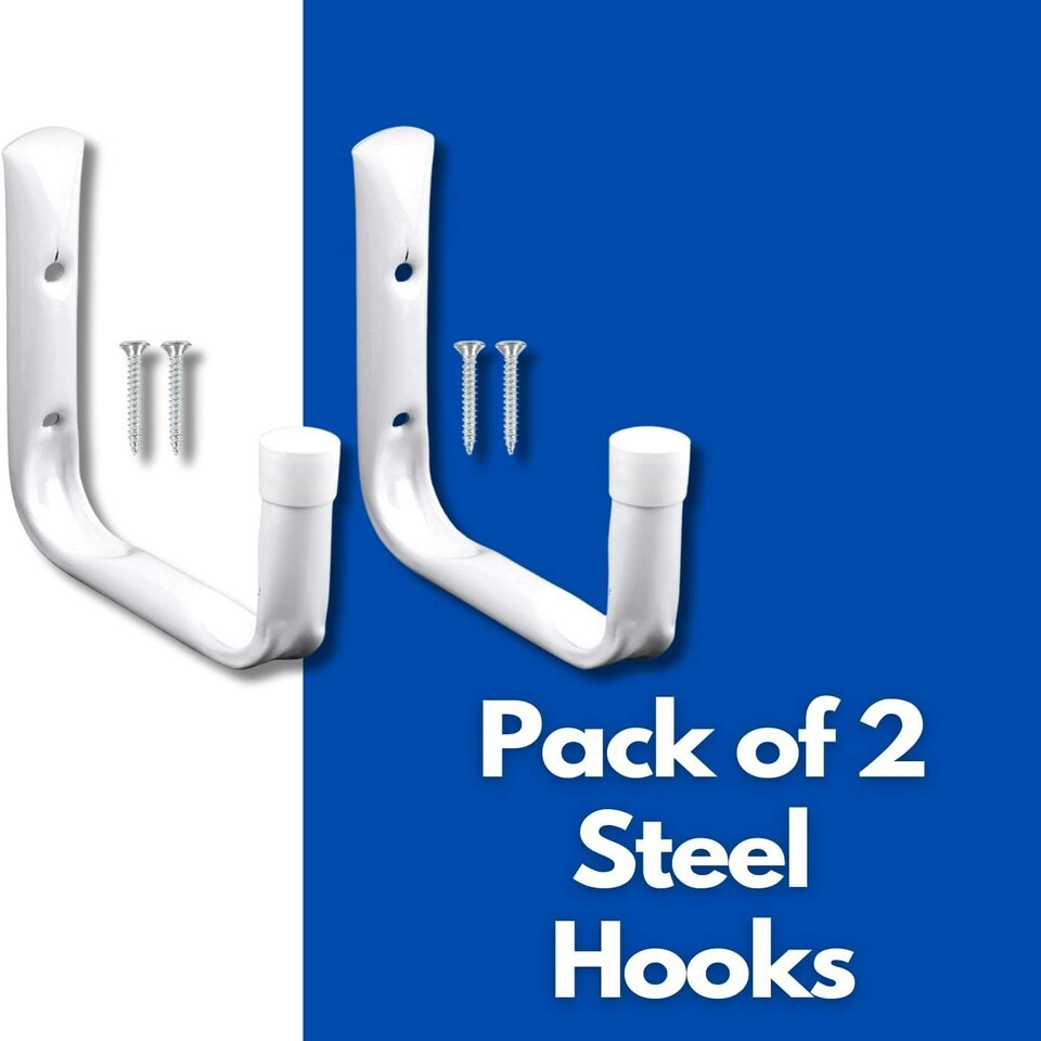 image 1 of Marco Paul White Set of 2 Large Multi-purpose hooks Wall Hooks