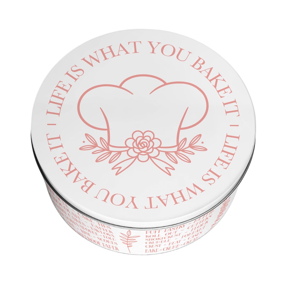 image 1 of Large Pink Cake Storage Tin