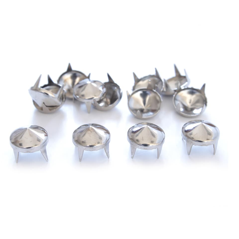 image 1 of 8mm Low Cone Punk Studs Hand Pressed Leather Rivets for DIY Clothes