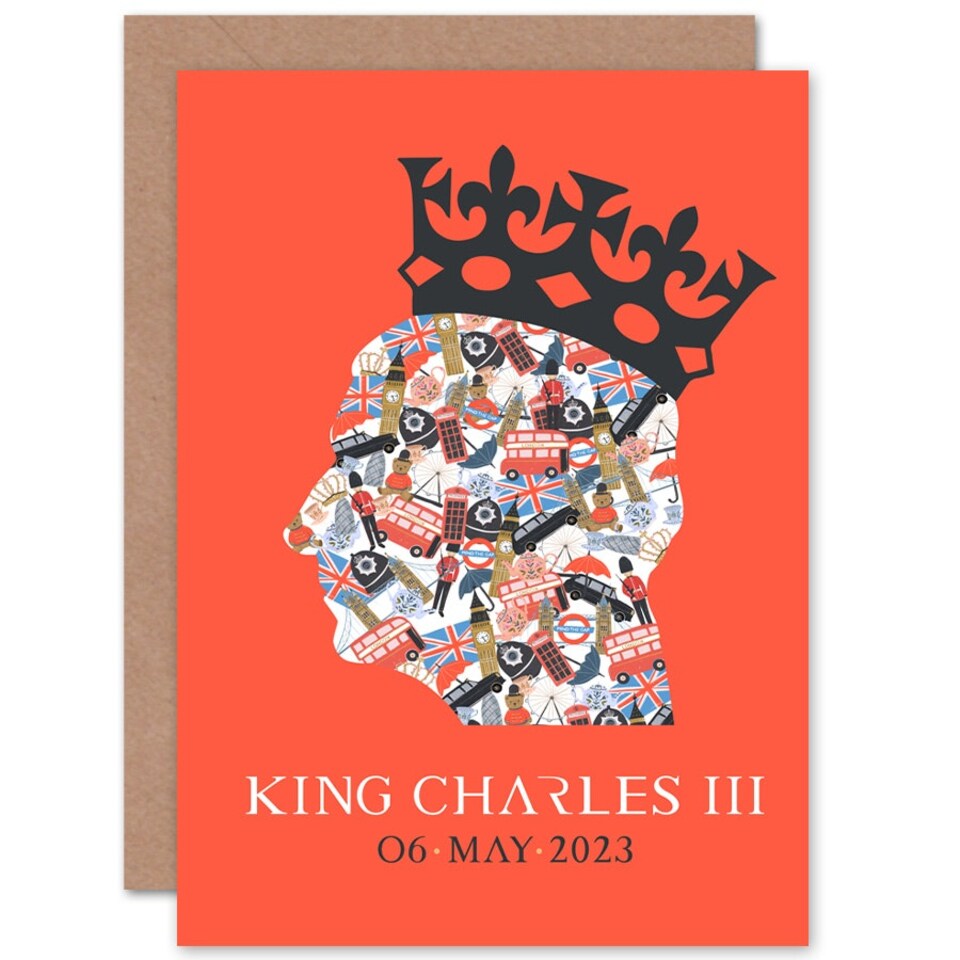 image 1 of King Charles Iii Coronation British Symbol Art Card