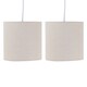 image 1 of Set of 2 Natural Linen 15.5cm Table Lamp Shades | Brown | Small | 2