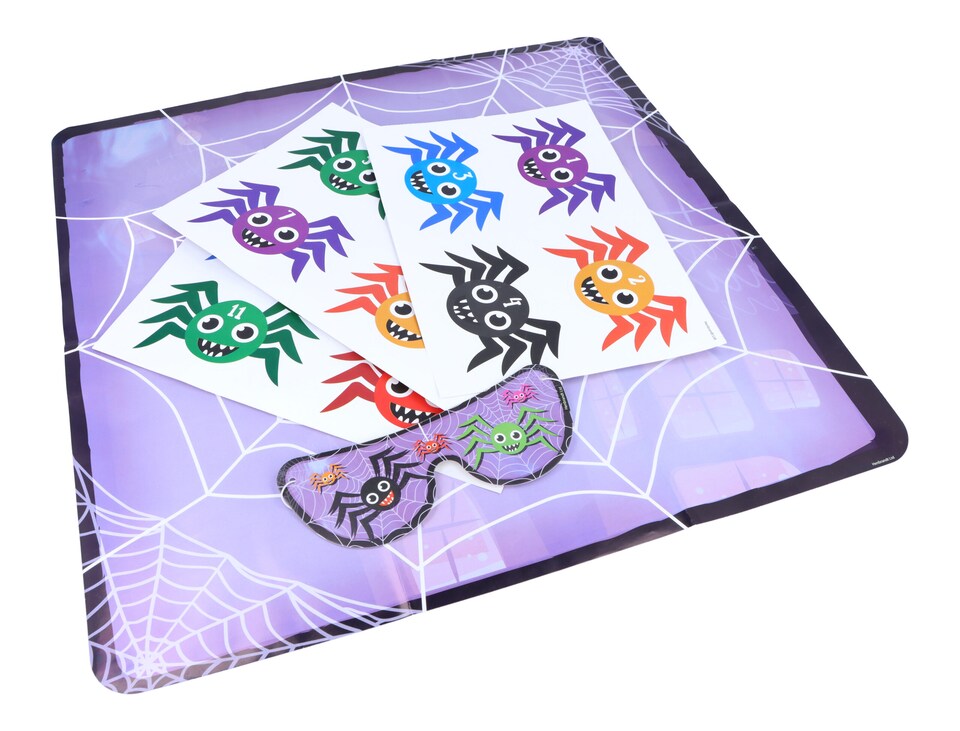 image 1 of 14 Pieces Stick The Spider on the Web’ Halloween Party Game