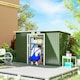 image 7 of Outsunny 9 x 4FT Metal Garden Storage Shed w/ 2 Door, Light Green