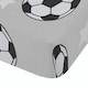 image 3 of Catherine Lansfield Brushed Cotton Football Stars Fitted Sheet | Grey | Single