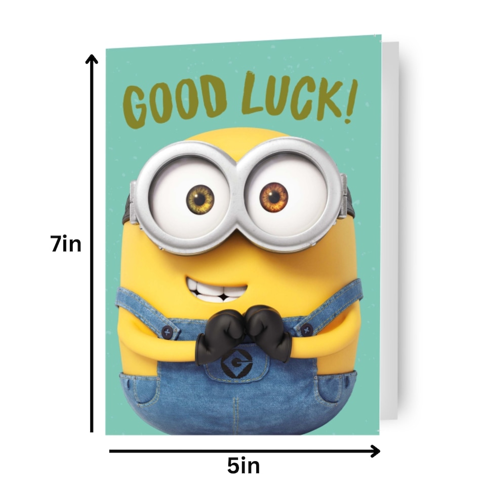 image 1 of Despicable Me Minions 'Good Luck' Card