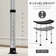 image 4 of HOMCOM Aluminium Shower Stool w/ Adjustable Height Non-Slip Bath Stool Black