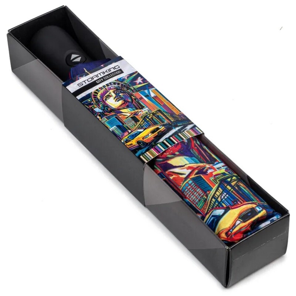 image 1 of Storm King Folding Umbrella Automatic Opening New York City | Multi | Canopy : 98cm