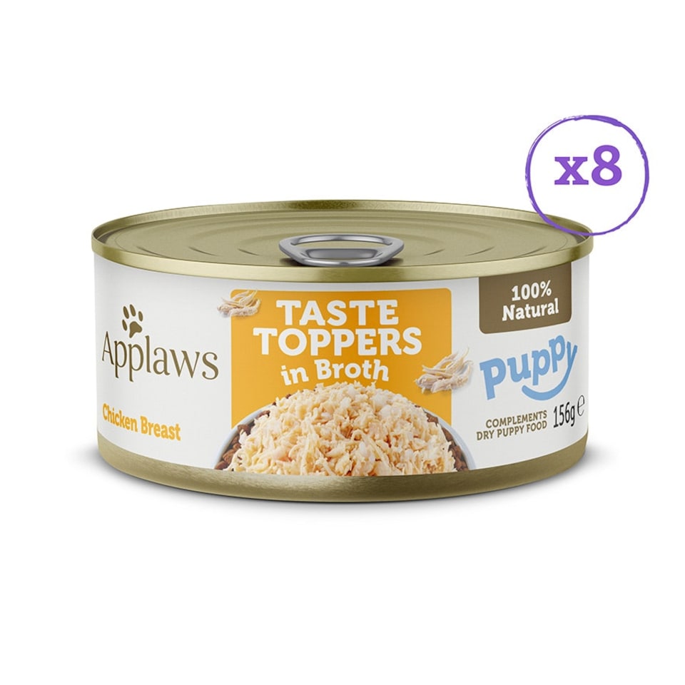 image 1 of Applaws Dog Tin Puppy Chicken Breast in Broth (8x156g) - Pack of 4