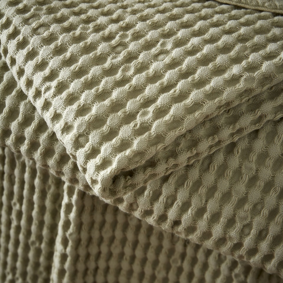 image 1 of Pineapple Elephant Jaipur Chunky Waffle Cotton Blanket Throw