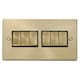 image 1 of SE HOME Satin Brushed Brass 10A 6 Gang 2 Way Ingot Light Switch | Gold | Satin Brass