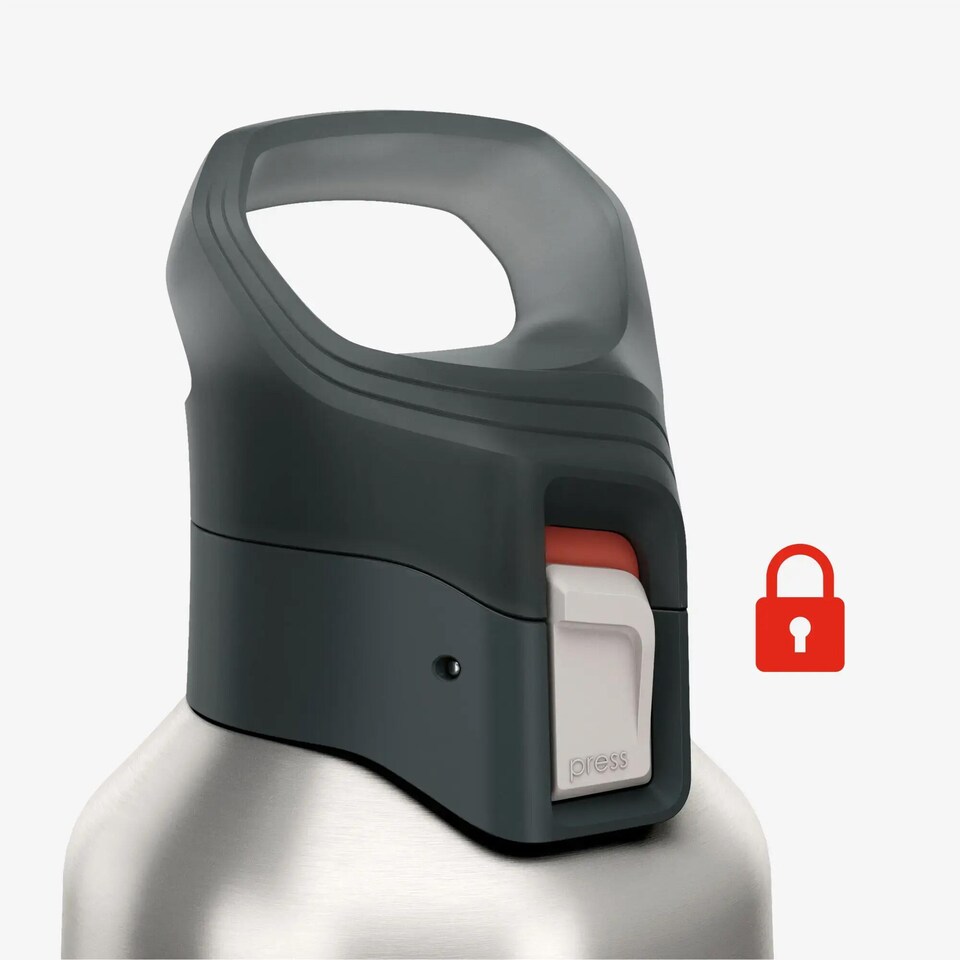image 1 of Decathlon 900 0.8 L Insulated Stainless Steel Flask With Quick-Release Cap