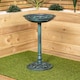 image 8 of 63cm Verdi Green Traditional Garden Patio Resin Bird Bath | Green | Green