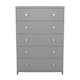 image 1 of Heydon 5 Drawer Chest of Drawers in Uniform Grey & Dusk Grey (Ready Assembled) | Grey | Uniform Grey & Dusk Grey