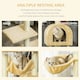 image 3 of PawHut Cat Tree Scratching Post Kitten Activity Centre with Hammock, Beige