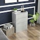 image 2 of HOMCOM Bedroom Chest of Drawers, High Gloss 4 Drawers Dresser, Grey