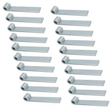HD Strap Tailgate Straight Hinge for 12.5mm Pins 160mm Long Zinc Plated 20pc Silver