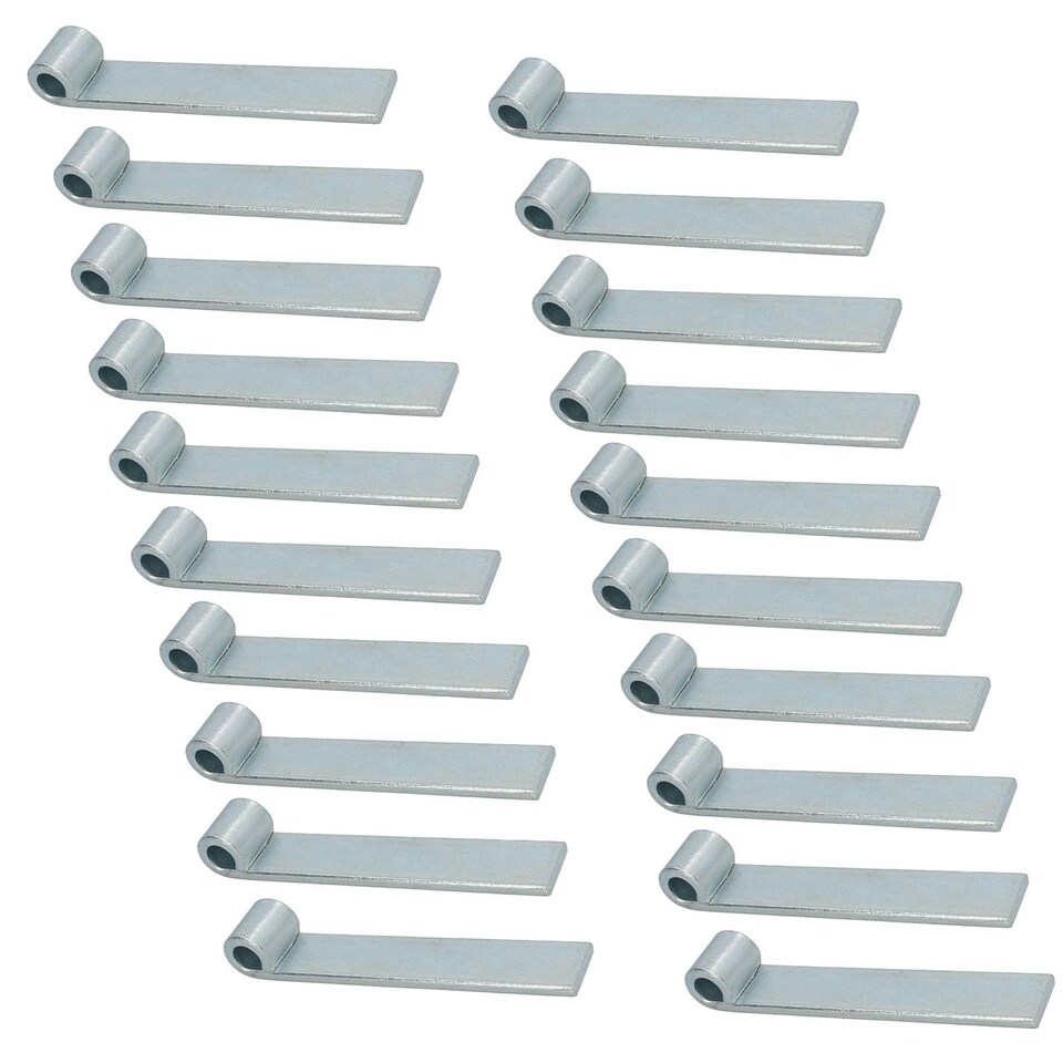 image 1 of HD Strap Tailgate Straight Hinge for 12.5mm Pins 160mm Long Zinc Plated 20pc Silver