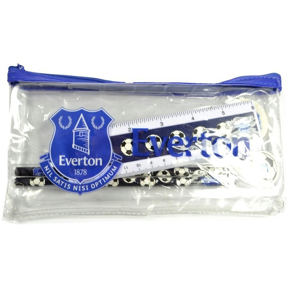 image 1 of Everton FC Stationery Set - Clear/Blue - One Size