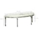 image 3 of HOMCOM Half-Circle End Bench Ottoman Footstool Button Tufting Padded