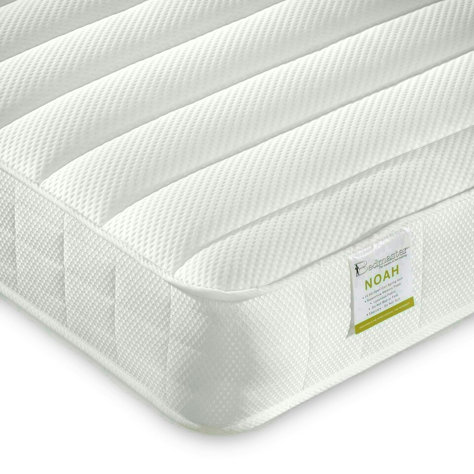 image 1 of Lacy White Storage Mid Sleeper And Noah Memory Foam Mattresses