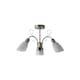 image 1 of ValueLights Newlyn 3 Way Brushed Chrome Ceiling Bar Light | Chrome