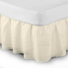 Belledorm Easy Fit Broidery Anglaise Platform Valance - Cream - Double