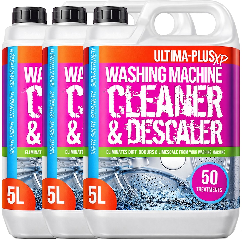 Ultima-Plus XP Washing Machine Cleaner and Descaler Fluid Deeply Cleans, Removes Nasty Odours and Prevents Limescale (15 litres)
