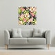 image 2 of Bright Plants on Geometric Background (Canvas Print) 114 x 114 x 4cm