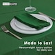 image 3 of Homescapes Plain Cotton Dark Green Tablecloth - 178 x 305 cm Green