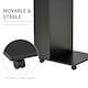 image 5 of HOMCOM Mobile Sofa Side Table for Laptop Coffee w/ Storage and Casters, Black
