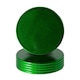image 1 of Argon Tableware Metallic Coasters - 10cm - Green - Pack of 6