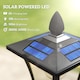 image 3 of Outsunny 160cm Garden Solar Lamp Post Light, LED Solar Light Post, Black | Black | Black | 33L x 33W x 160H cm