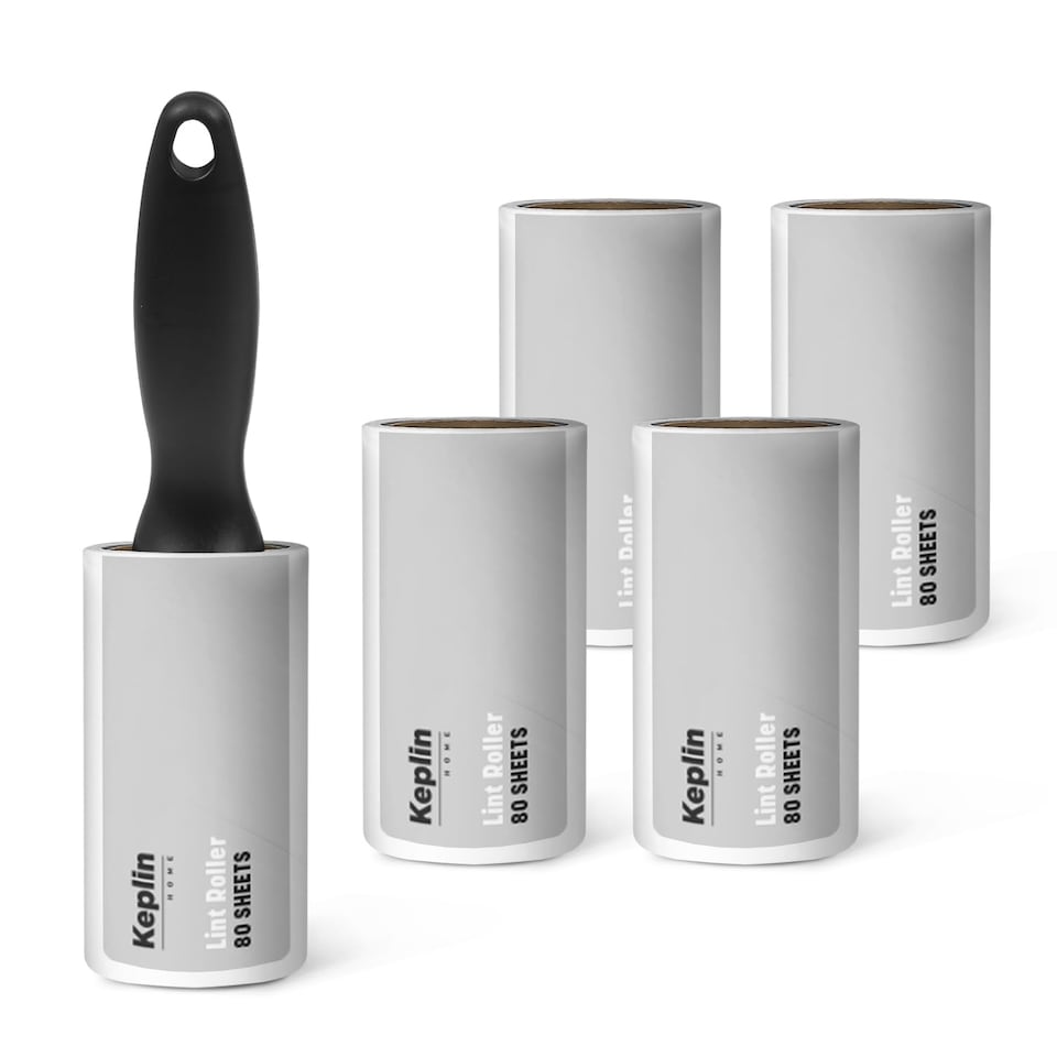 image 1 of Keplin Lint Roller with Sticky Replacement Heads for Pet Hair Fluff and Dust