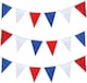 image 1 of 10M Red White and Blue Bunting Garland 20 Flags Union Jack Banner Party Decorations | Multi