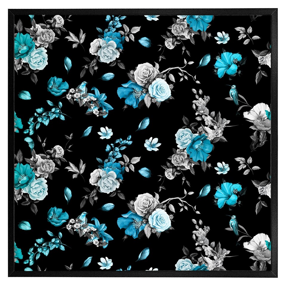 image 1 of Blue roses (Picutre Frame) White | XS